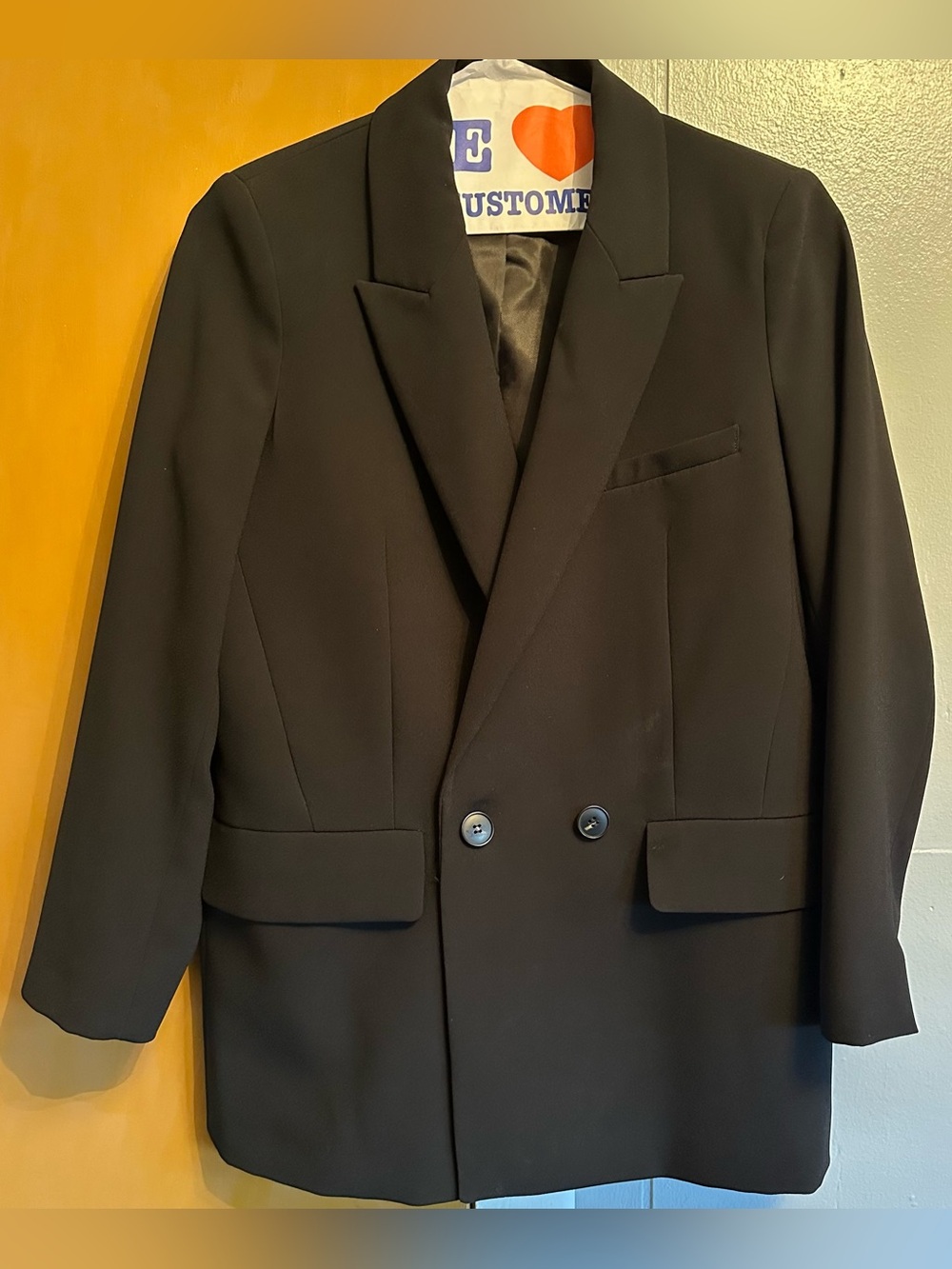 Zara Black Double-Breasted Blazer